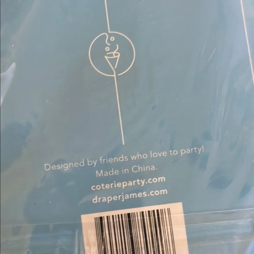 Draper James Heart Confetti in Blue and White set of 2 new